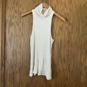 We the‎ free sleeveless racer back turtleneck ribbed top